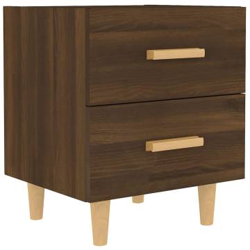 Brown Oak Bed Cabinet - Stylish & Multifunctional