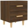 Brown Oak Bed Cabinet - Stylish & Multifunctional