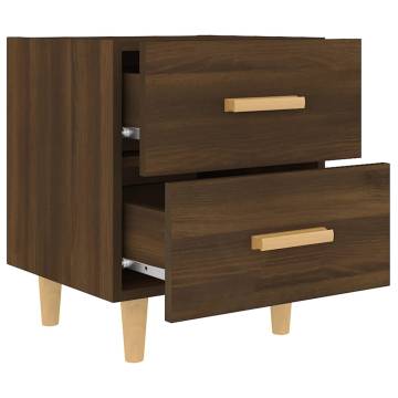 Brown Oak Bed Cabinet - Stylish & Multifunctional