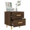 Brown Oak Bed Cabinet - Stylish & Multifunctional