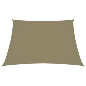 Beige Sunshade Sail Oxford Fabric 7x7m - UV & Water Resistant