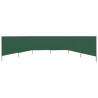 6-Panel Wind Screen Fabric 800x80 cm Green - Durable Shelter