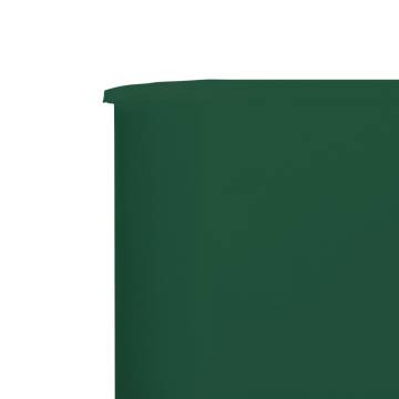 6-Panel Wind Screen Fabric 800x80 cm Green - Durable Shelter