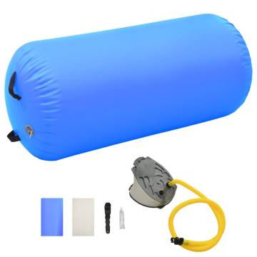 Inflatable Gymnastic Roll with Pump - 120x90 cm Blue