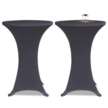 Stretch Table Cover 2 pcs 70 cm Anthracite - Hipomarket