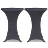 Stretch Table Cover 2 pcs 70 cm Anthracite - Hipomarket