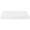 High Gloss White Floating Wall Shelf - 40x23x3.8 cm MDF