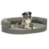 Ergonomic Dog Bed Mattress 75x53 cm Linen Look Grey Colour grey Size 75 x 53 cm 