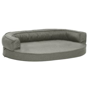 Ergonomic Dog Bed Mattress 75x53 cm - Linen Look Grey