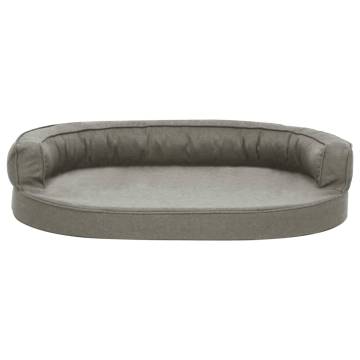 Ergonomic Dog Bed Mattress 75x53 cm - Linen Look Grey