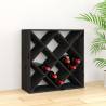 Wine Cabinet Black 62x25x62 cm Solid Wood Pine Colour black Size 62 x 25 x 62 cm Quantity in Package 1 Model with 12 holes 