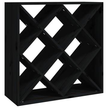 Stylish Black Wine Cabinet - Solid Pine - 62x25x62 cm