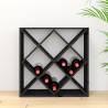 Stylish Black Wine Cabinet - Solid Pine - 62x25x62 cm