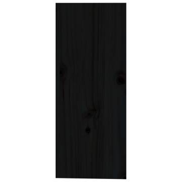 Stylish Black Wine Cabinet - Solid Pine - 62x25x62 cm