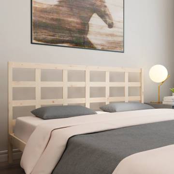 Solid Wood Pine Bed Headboard - 205.5x4x100 cm | Hipo Market