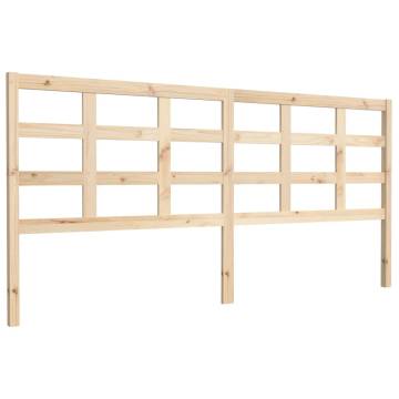 Solid Wood Pine Bed Headboard - 205.5x4x100 cm | Hipo Market