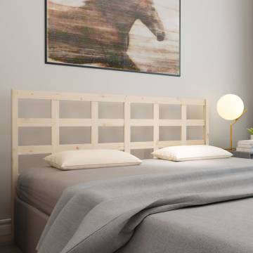 Solid Wood Pine Bed Headboard - 205.5x4x100 cm | Hipo Market