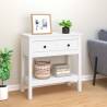 Console Table White 75x35x75 cm Solid Wood Pine Colour white Quantity in Package 1 Length 75 cm 