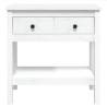 Classic White Console Table - Solid Pine Wood 75x35x75 cm