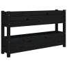 Planter Black - Solid Pine Wood - 112x25x66 cm | HipoMarket