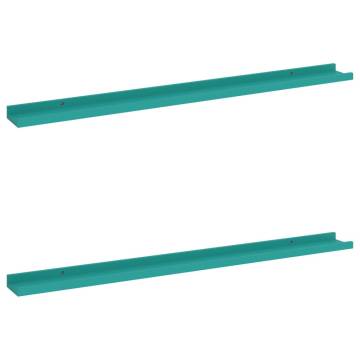 Stylish Blue Wall Shelves - 2 pcs (100x9x3 cm) | Hipomarket