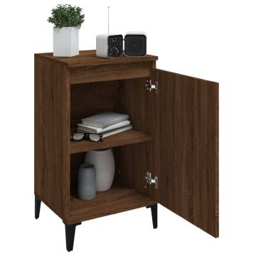 Stylish Brown Oak Bedside Cabinet - 40x35x70 cm | Hipo Market