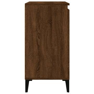 Stylish Brown Oak Bedside Cabinet - 40x35x70 cm | Hipo Market