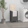 Laundry Box Grey 44x44x76 cm Solid Wood Pine Colour grey Size 44 x 44 x 76 cm Quantity in Package 1 