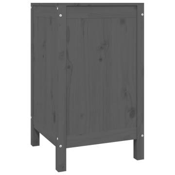 Laundry Box Grey 44x44x76 cm Solid Pine - Stylish Storage