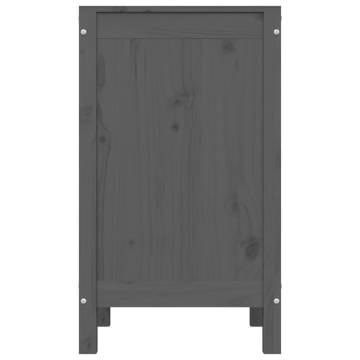 Laundry Box Grey 44x44x76 cm Solid Pine - Stylish Storage