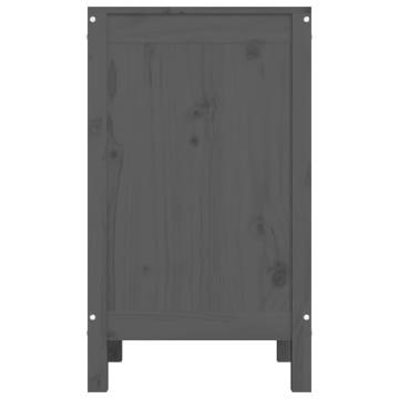 Laundry Box Grey 44x44x76 cm Solid Pine - Stylish Storage