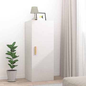 High Gloss White Wall Cabinet - Space-Saving Solution