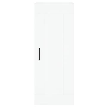 Elegant Wall Mounted Cabinet - White Engineered Wood 34.5x34x90 cm