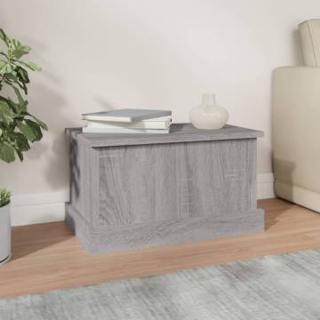 Grey Sonoma Storage Box - Durable Engineered Wood | Hipo Market