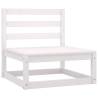 Garden Middle Sofa - White Solid Wood Pine | HipoMarket