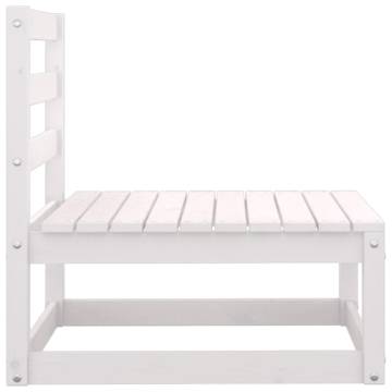 Garden Middle Sofa - White Solid Wood Pine | HipoMarket