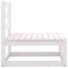 Garden Middle Sofa - White Solid Wood Pine | HipoMarket