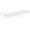 Stylish High Gloss White Floating Wall Shelves - Set of 4