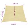 Beige Sunshade Sail 4/5x3m | UV-Resistant & Mould Proof