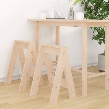 Stools 2 pcs 40x40x60 cm Solid Wood Pine - Rustic Design