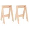 Stools 2 pcs 40x40x60 cm Solid Wood Pine - Rustic Design