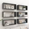 Wall Cube Shelf 6 pcs Black 60x15x23 cm Engineered Wood Colour black Size 60 x 15 x 23 cm Quantity in Package 6 Number of Pieces 1 