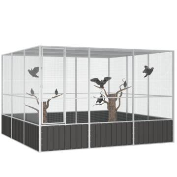 Bird Cage Anthracite - Durable Galvanised Steel 302.5x324.5cm