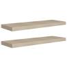 Floating Wall Shelves 2 pcs Oak - Stylish Home Decor