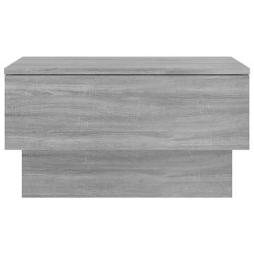 Wall-mounted Bedside Cabinet Grey Sonoma - Space Saving Design