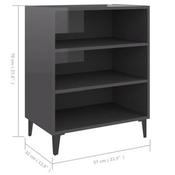 High Gloss Grey Sideboard | Stylish Storage Solution