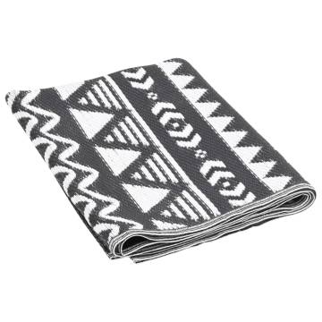 Outdoor Rug Black 160x230 cm | Stylish Patio Carpet