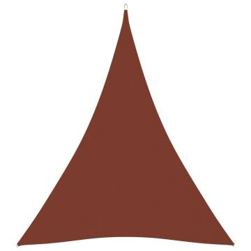 Terracotta Sunshade Sail - Triangular Oxford Fabric 3x4x4 m