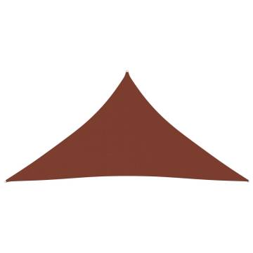 Terracotta Sunshade Sail - Triangular Oxford Fabric 3x4x4 m