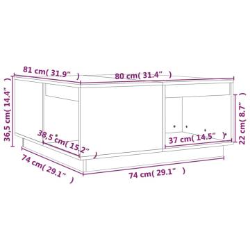 Elegant Grey Coffee Table - Solid Pine Wood | HipoMarket